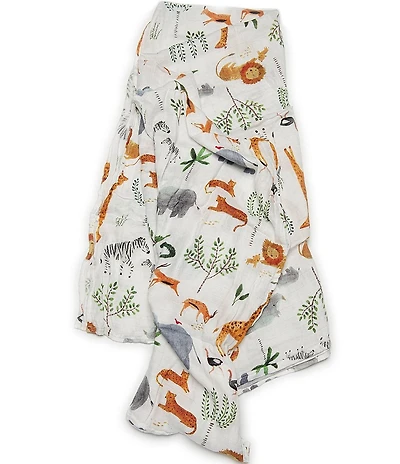 LouLou Lollipop Baby Safari Jungle Muslin Swaddle