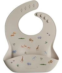 LouLou Lollipop Safari Printed Silicone Bib