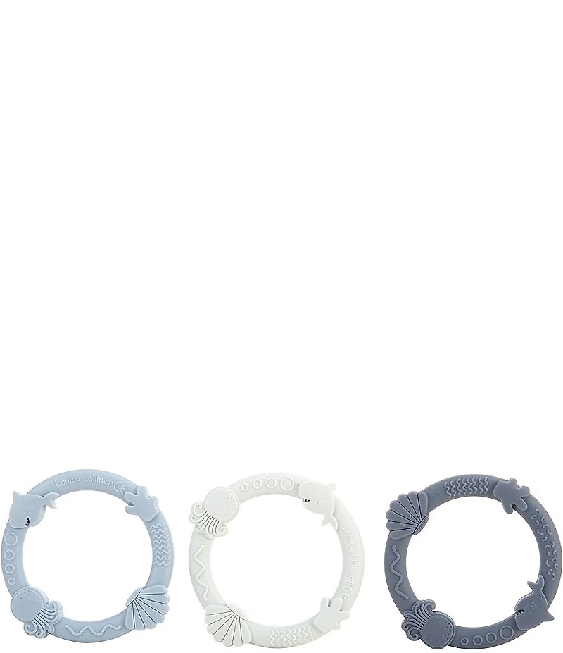 Loulou Lollipop Babys Wild Sea Animals Teether Ring Set