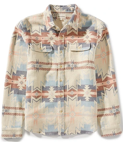 Lucky Brand Printed Long Sleeve Jacquard Workshirt