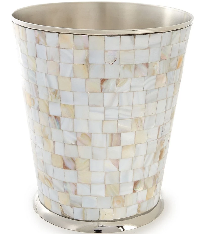 Luxury Hotel Mother of Pearl Wastebasket