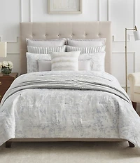 Luxury Hotel Wallace Waffle Jacquard Texture Print Comforter Mini Set