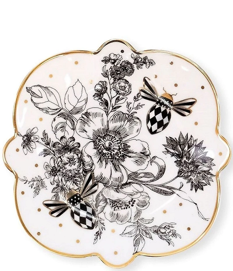 MacKenzie-Childs Bee Toile Bread & Butter Plate