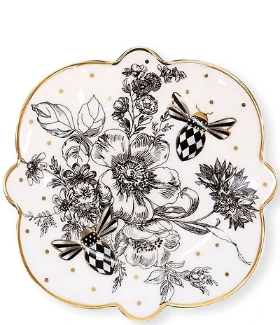 MacKenzie-Childs Bee Toile Bread & Butter Plate