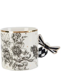 MacKenzie-Childs Bee Toile Novelty Mug & Saucer Set