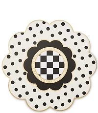 MacKenzie-Childs Bee Toile Round Scalloped Cork Back Placemats, Set of 4