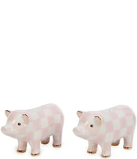 MacKenzie-Childs Ceramic Rosy Pig Salt & Pepper Set
