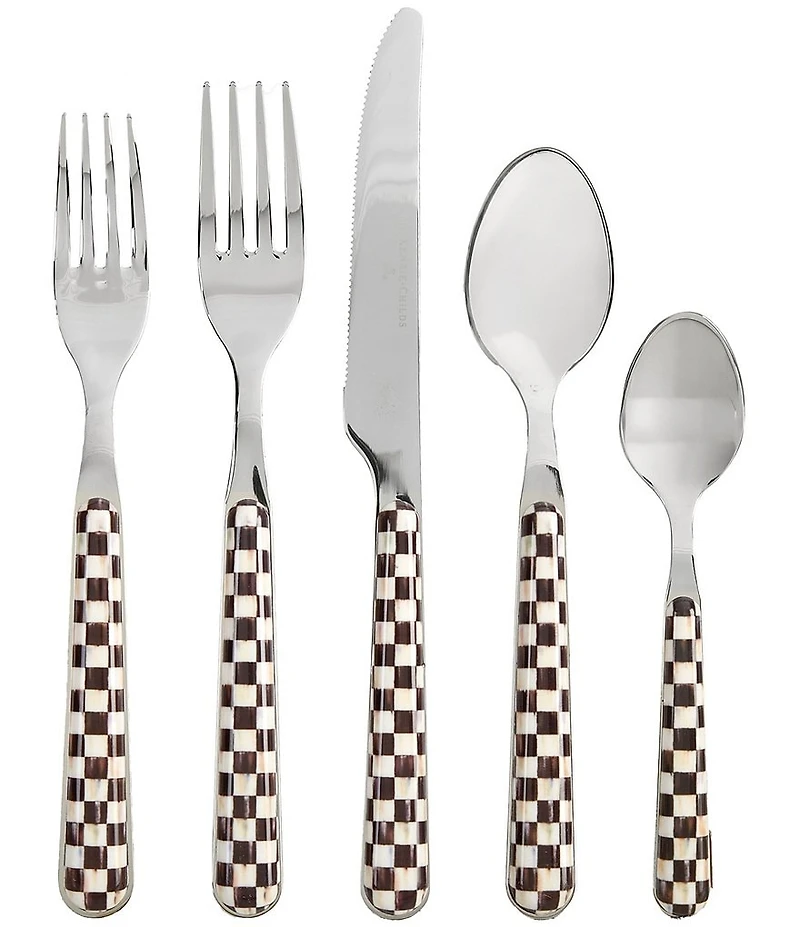 MacKenzie-Childs Check Bistro Flatware Five-Piece Place Setting