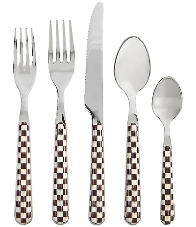 MacKenzie-Childs Check Bistro Flatware Five-Piece Place Setting