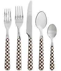MacKenzie-Childs Check Bistro Flatware Five-Piece Place Setting