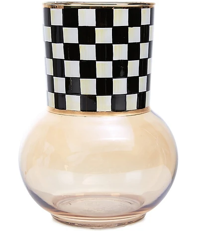 MacKenzie-Childs Check Glass Vase