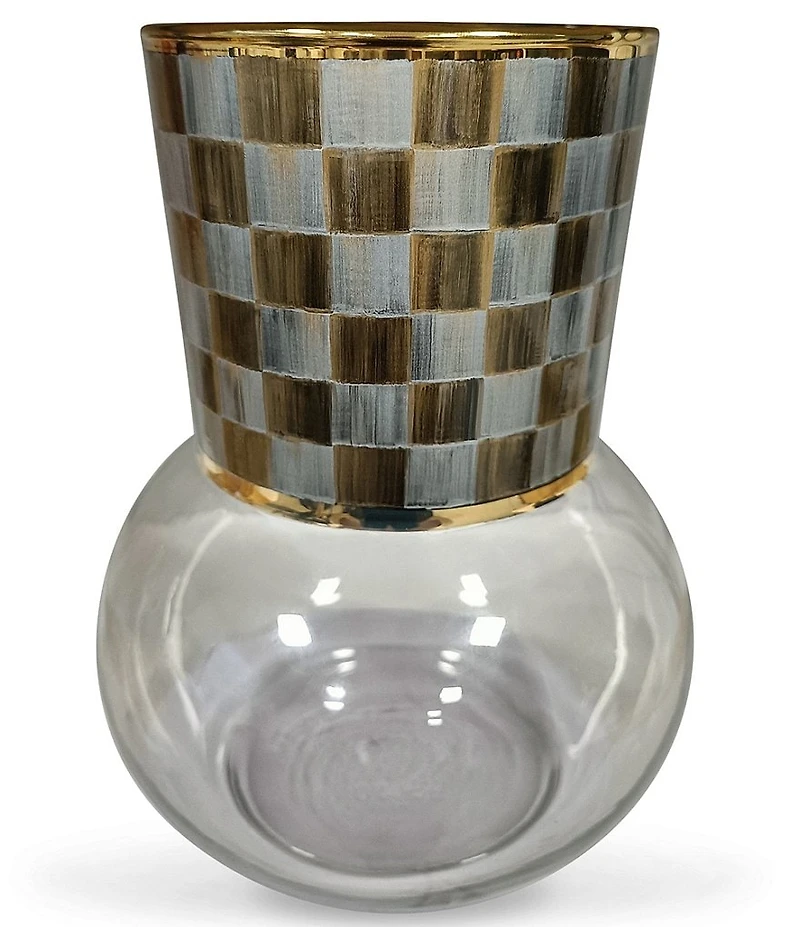 MacKenzie-Childs Check Glass Vase