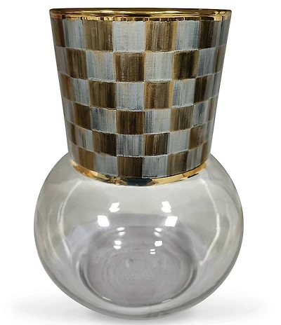 MacKenzie-Childs Check Glass Vase