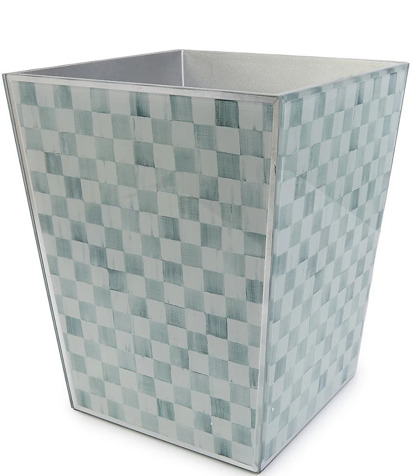MacKenzie-Childs Check Glass Waste Bin
