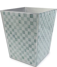 MacKenzie-Childs Check Glass Waste Bin