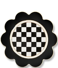 MacKenzie-Childs Check Petal Scalloped Dinner Plate