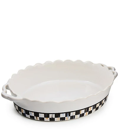 MacKenzie-Childs Courtly Check Everyday Medium Oval Baker