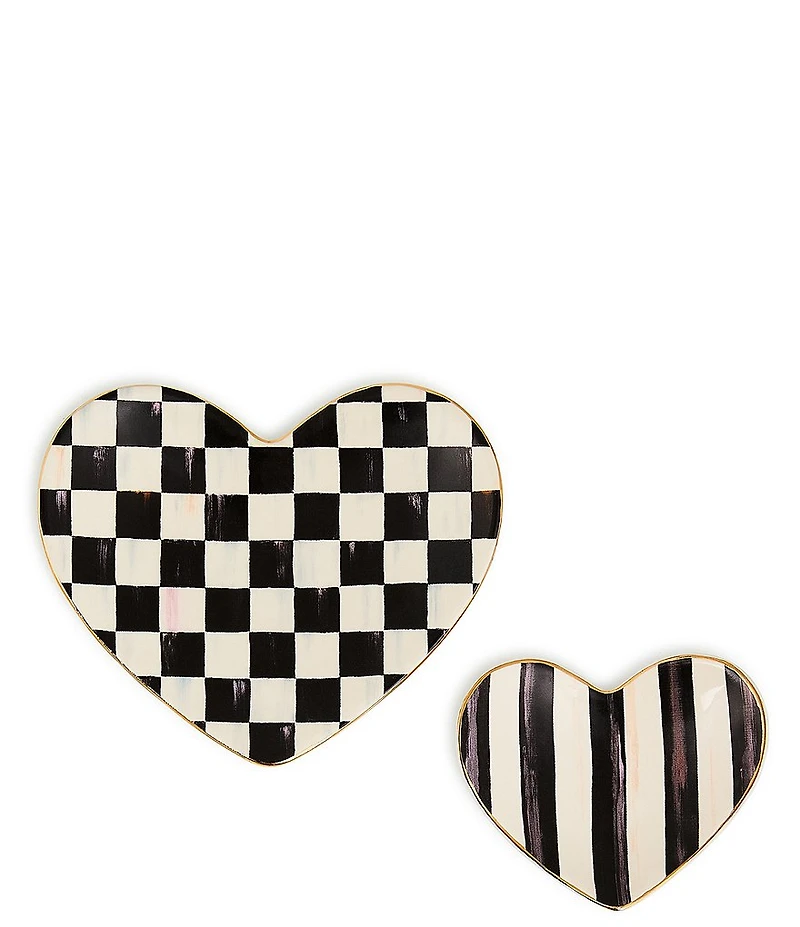 MacKenzie-Childs Courtly Check Small Heart Trinket Dish