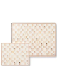 MacKenzie-Childs Check Tempered Glass Cutting Board, Set of 2