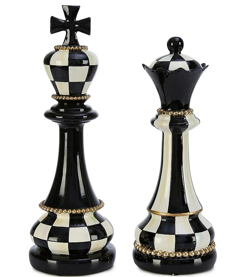 MacKenzie-Childs Courtly Chess Decor, Set of 2