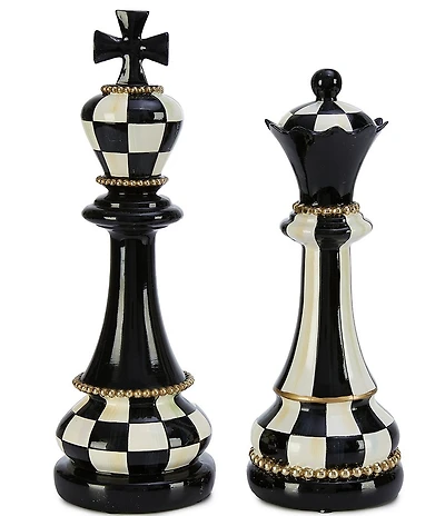 MacKenzie-Childs Courtly Chess Decor, Set of 2