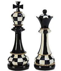 MacKenzie-Childs Courtly Chess Decor, Set of 2