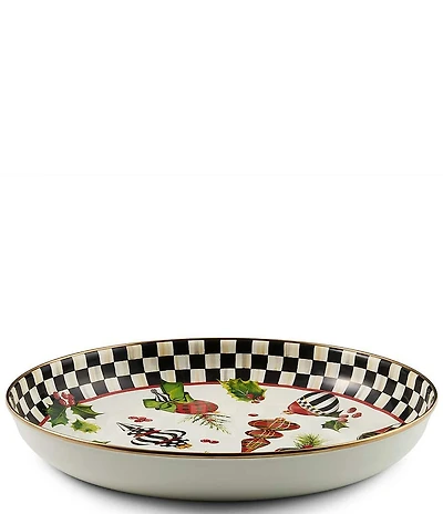 MacKenzie-Childs Deck The Halls Check Abundant Bowl