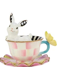 MacKenzie-Childs Easter Collection Frolic Spring Teacup Bunny Figurine