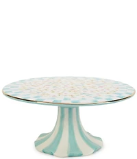 MacKenzie-Childs Easter Collection Posie Patch Small Ceramic Pedestal Platter