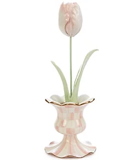 MacKenzie-Childs Easter Collection Rosy Garden Tulip in Vase
