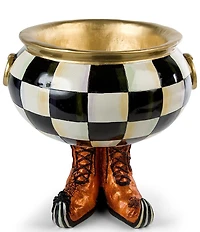 MacKenzie-Childs Halloween Collection Check Cauldron Halloween Candy Bowl