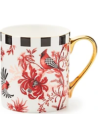 MacKenzie-Childs Holiday Collection Cardinal Toile Mug