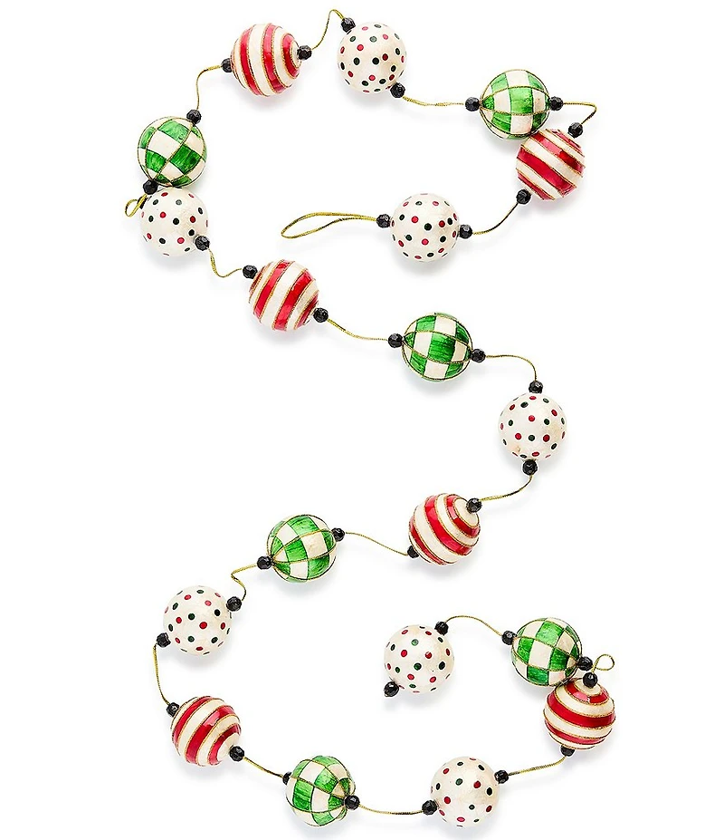 MacKenzie-Childs Holiday Collection Check It Out Capiz Garland