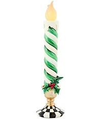 MacKenzie-Childs Holiday Collection Check It Out Illuminated Retro Candle