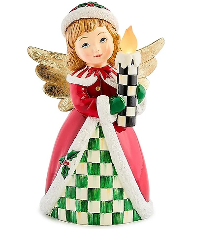 MacKenzie-Childs Holiday Collection Check It Out Illuminated Retro Angel