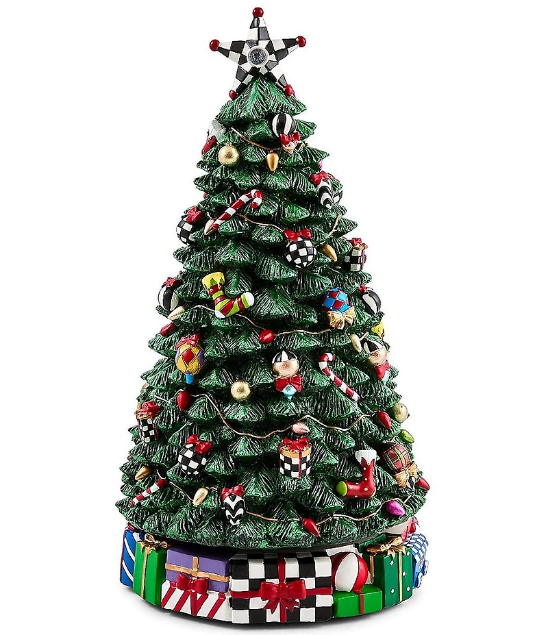 MacKenzie-Childs Holiday Collection Christmas Carol Rotating Musical Tree