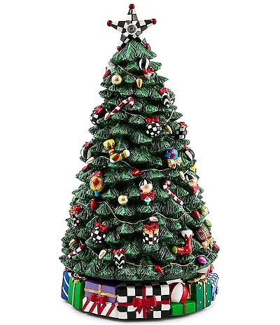 MacKenzie-Childs Holiday Collection Christmas Carol Rotating Musical Tree