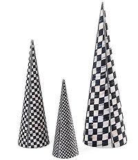 MacKenzie-Childs Holiday Collection Courtly Cone Trees, Set of 3