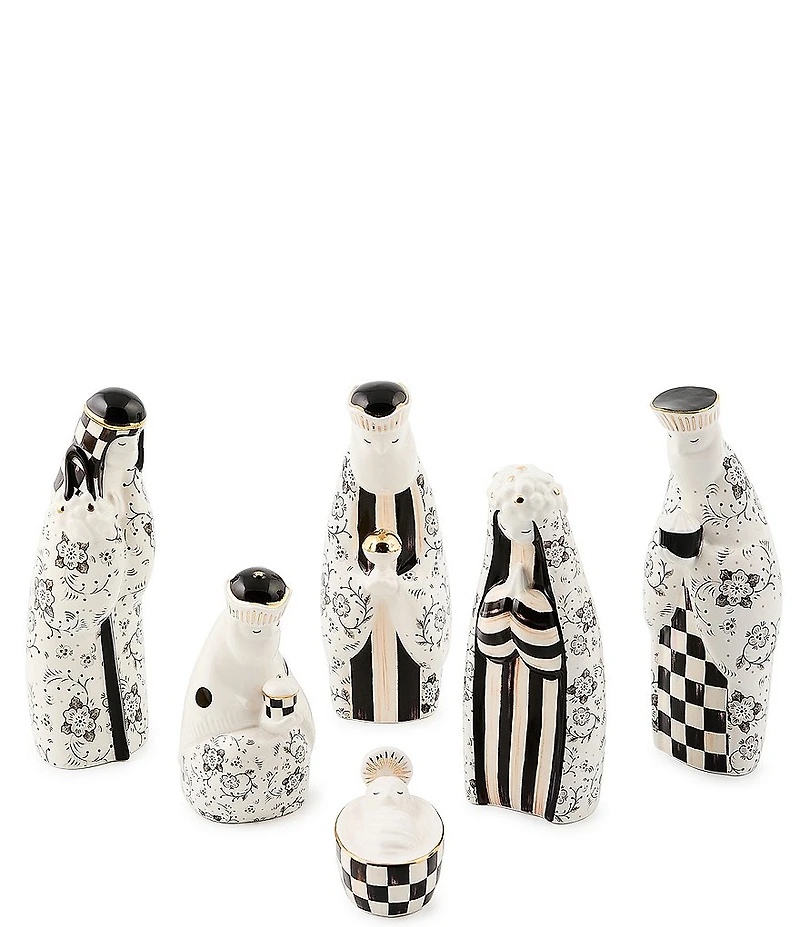 MacKenzie-Childs Holiday Collection Courtly Noel Ceramic Nativity Set