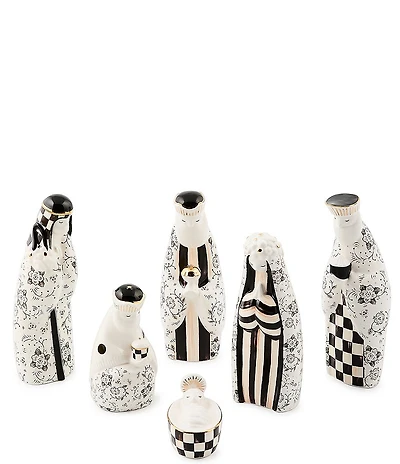 MacKenzie-Childs Holiday Collection Courtly Noel Ceramic Nativity Set