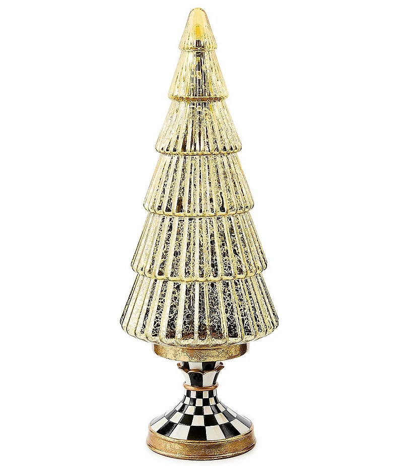 MacKenzie-Childs Holiday Collection Courtly Noel Tall Illuminated Glass Tree