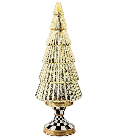 MacKenzie-Childs Holiday Collection Courtly Noel Tall Illuminated Glass Tree