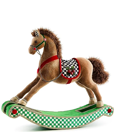 MacKenzie-Childs Holiday Collection Fabric Rocking Horse Figurine