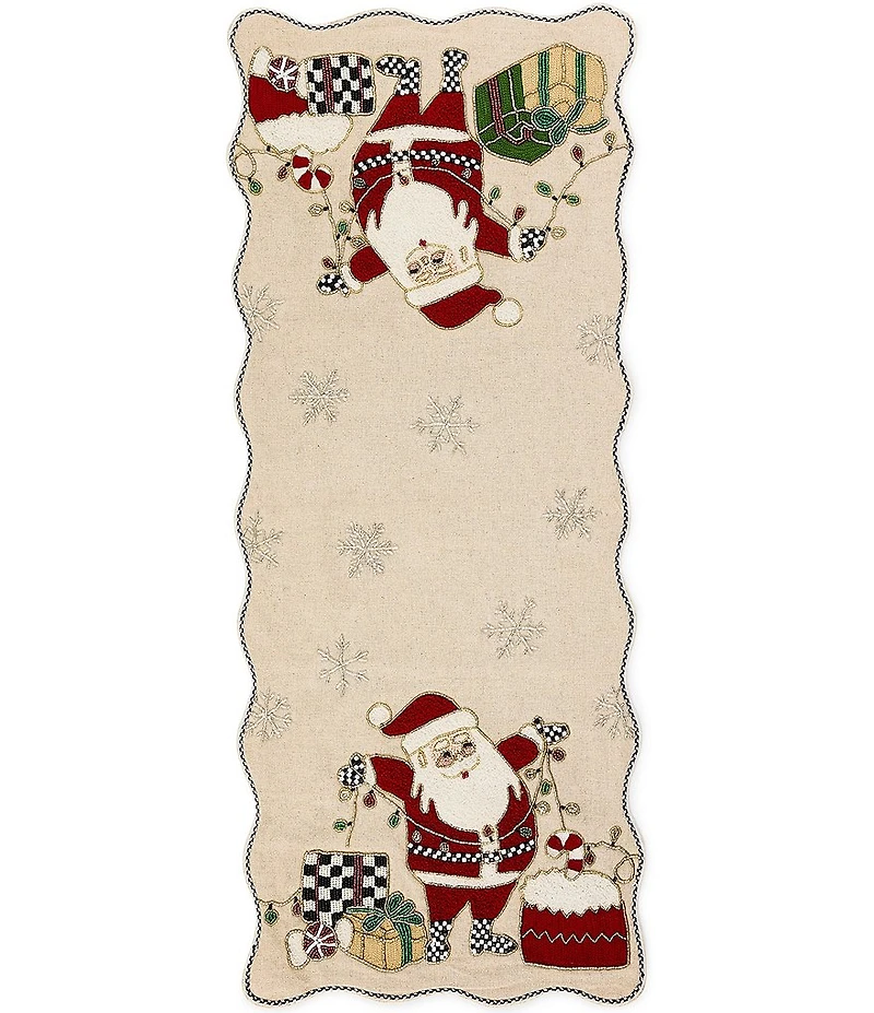 MacKenzie-Childs Holiday Collection Santa Table Runner