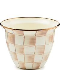 MacKenzie-Childs Check Enamel Large Flower Pot