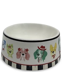 MacKenzie-Childs Pet Collection Check Ceramic Pet Dish