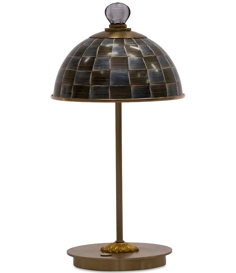 MacKenzie-Childs Sophisticheck LED Rechargeable Dome Table Lamp