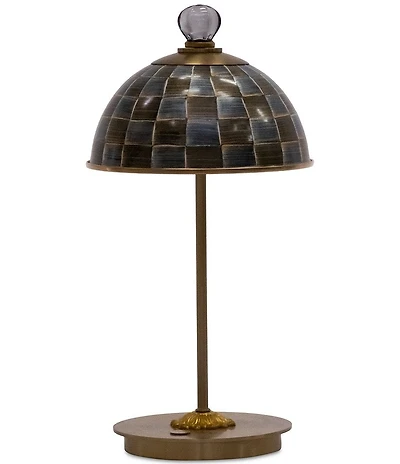 MacKenzie-Childs Sophisticheck LED Rechargeable Dome Table Lamp