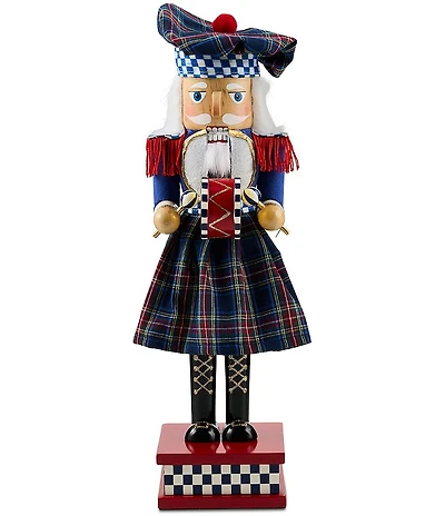 MacKenzie-Childs Timeless Tartan Traditional Wooden Nutcracker