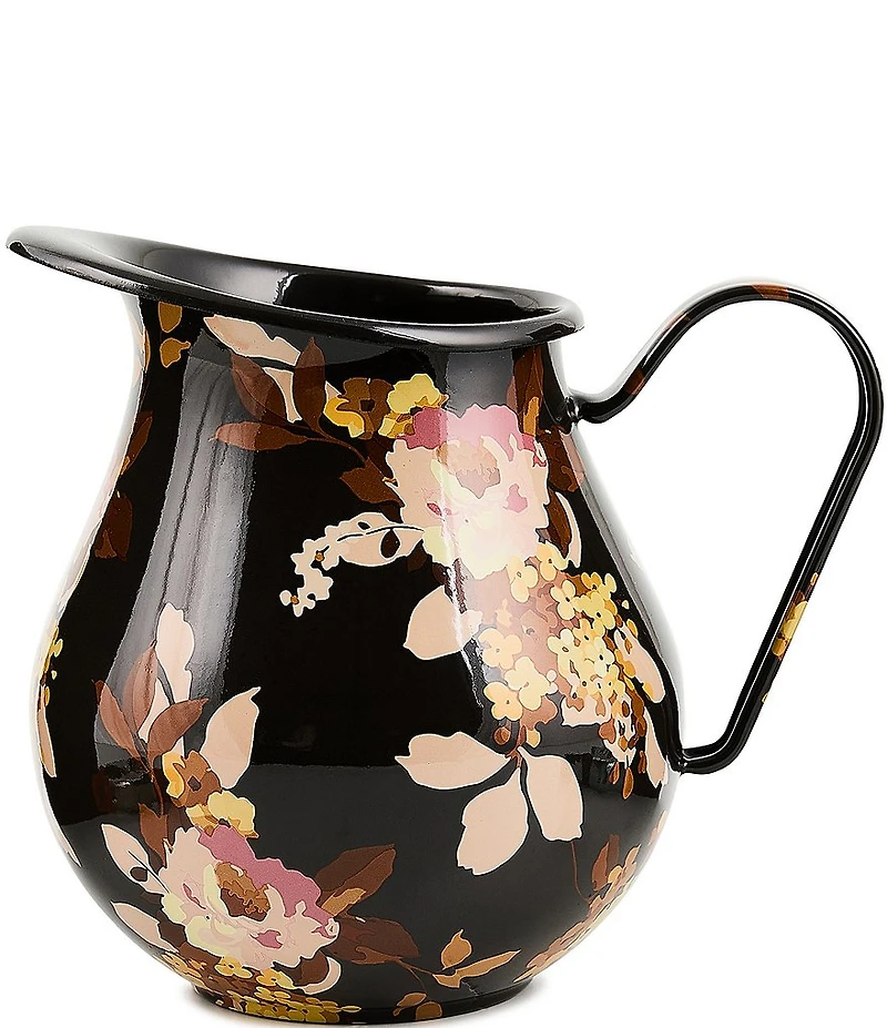 MacKenzie-Childs Wild Rose Brown Pitcher